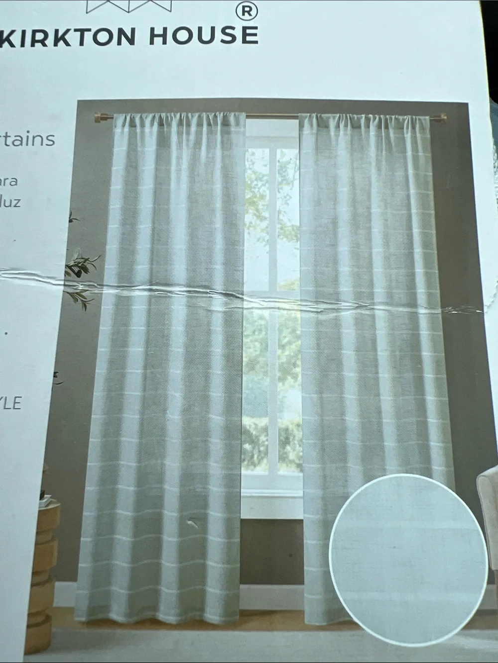 New in box Kirkton House  Light filtering 2 Pack Window Curtains 84”